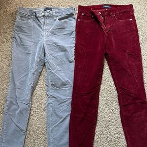 Jcrew velvet skinny jeans